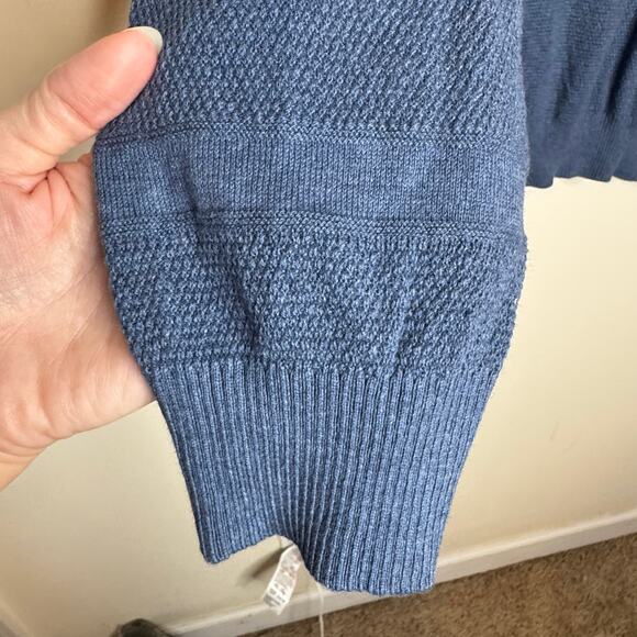 Hawker Rye Cotton Cashmere Crewneck Sweater Pullover Blue NWT Size XL - Picture 4 of 9